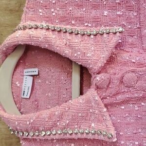 ASOS et Shirt rhinestone collar and pocket nwt